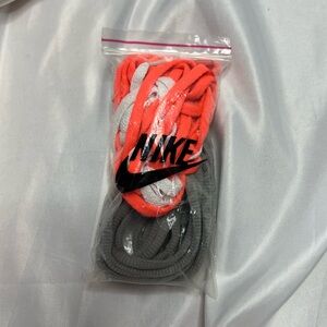 Nike 3 Piece Spare Shoelaces Orange White Gray
